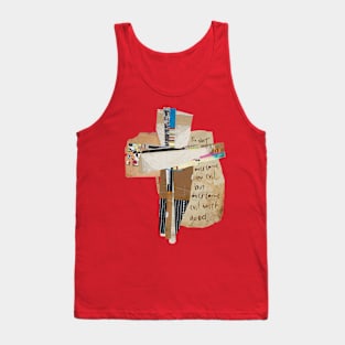 Abstract Scripture Art Cross Tshirt Tank Top